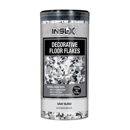 INSL-X BY BENJAMIN MOORE Insl-X 1895291 Flat Gray Blend Decorative Color Flakes & Chips; 10 oz 1895291